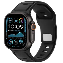 【数量限定】Ultra 3/2/1 Watchバンド シリーズ SE Apple 11 10 防水シリコンスポーツストラップコンパチブル 9 バンド49/46/45/44/42mm 8 7 アップルウォッチ 6 コンパチブル 5 4-1 Anlinser (黒