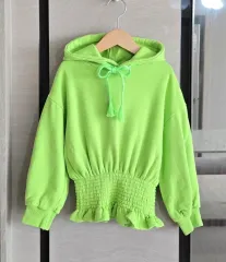 ベベ スプーン ライム 蛍光 フード Tシャツ 120