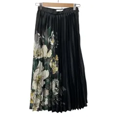 CLANE(クラネ) ロングスカート サイズ0 XS レディース美品  - 黒×グリーン×イエロー プリーツ