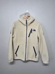ザノースフェイス フリース フード ジップアップ アイボリー サイズ 100