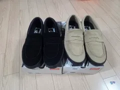 VANS スケート ローファー スウェード ブラック ベージュ 260