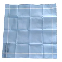 タグ付き 未使用品✨ HERMES 水色 ストライプ ハンカチ