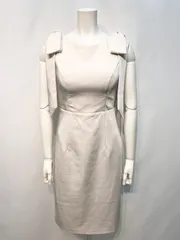 2122 ERUKEI エルケイ キャバクラ ドレス 光沢 リボンストラップ ミディ バックオープン タイト キャバドレス 2サイズ