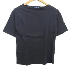 セントジェームス SAINT JAMES Tシャツ カットソー 半袖 クルーネック 無地 F 紺 ネイビー