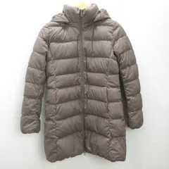 d■ユニクロ/UNIQLO ストレッチダウンコート 128218【L】茶/LADIES/39K【中古】
