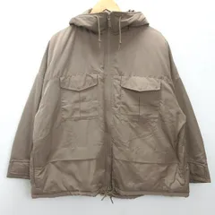 d■ユニクロ/UNIQLO× WHITE MOUNTAINEERING ハイブリッドダウンオーバーサイズパーカー【XL】ベージュ/LADIES/22【中古】