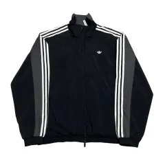 XL adidas アディダス ブラック ウィンドブレーカー track Jaket
