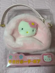 ハローキティ ファー 手提げバッグ ポーチ (クラシック)