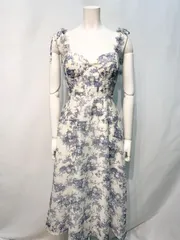 2125 an アン　Andy アンディ　キャバクラ　ドレス　ロング　フラワー　花柄　キャバドレス　M