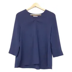 theory luxe(セオリーリュクス) 七分袖カットソー サイズ038 M レディース美品  - ネイビー Vネック