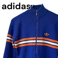 adidas アディダス ブルー メンズ トップス ジャージ 長袖 スポーツ カジュアル 【Mサイズ】0000930OC