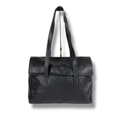 プラダ　PRADA トートバッグ　エンボス加工　総柄　レザー　ブラック　黒　NERO ヴィンテージ