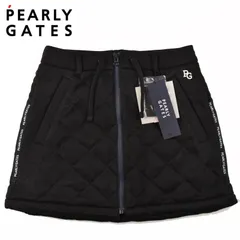 【サイズ：1・M・新品】パーリーゲイツ 保温DiAPLEX ダイヤキルティング センタージップ 中綿入りスカート 濃紺 055-2234192