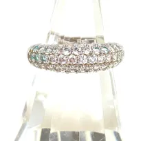 スワロフスキー　SWAROVSKI　クリスタル　パヴェ　リング　指輪　サイズ刻印:58/実寸:16号　シルバーカラー　送料無料