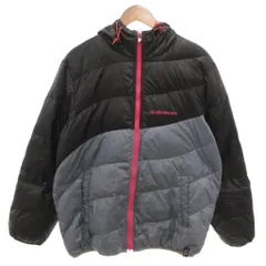 クイックシルバー QUIKSILVER NEON ADIKT ダウンジャケット ブルゾン L 黒 ブラック グレー ピンク フード /FF ■ECTのサムネイル