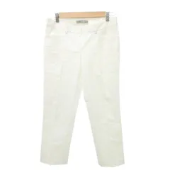 セオリーリュクス theory luxe 美品 パンツ スラックス センタープレス 無地 薄手 40 約Mサイズ 白 ホワイト ■YHS8