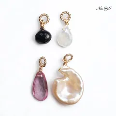 No.696✨天然石✨ネックレスチャーム4点セット