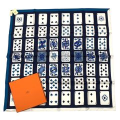 未使用品 HERMES エルメス シルク スカーフ カレ90 Jeu De Cartes