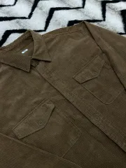 2XL UNIQLO コーデュロイ ツーポケット シャツ/ダーク ベージュ