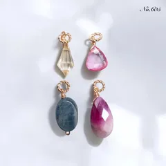 No.605✨天然石✨ネックレスチャーム4点セット