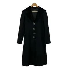 EMPORIOARMANI(エンポリオアルマーニ) コート サイズ42 M レディース - 黒 長袖/フラワー(花)/秋/冬