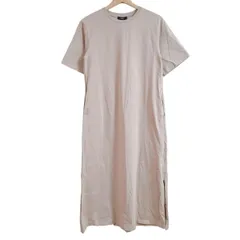 theory(セオリー) ワンピース サイズS レディース - ベージュ クルーネック/半袖/ロング