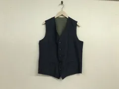 本物スーツセレクトSUITSELECTリバーシブルベストジレメンズサーフアメカジミリタリーストリートスケーターワークビジネススーツモードゴルフドレスバイカー紺ネイビーカーキL175