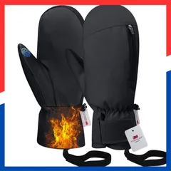 【人気商品】防水 防風 ポケット付き 撥水加工 滑り止め タッチパネル対応 厚手 3Mシンサレート バイク 裏起毛 スノーボード 内側5本指 スキーグローブ スキー 防寒手袋 手袋 【4層構造×裏起毛×5本指ミトン】 レディース 防寒グローブ メンズ [Tat