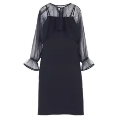 [神戸レタス] 2wayシースルータイトロングドレス [E3211] フリー ネイビー