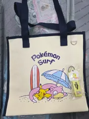 ロッテリア ポケモン ピカチュウ ヤドン サーフ ビーチバッグ + キーホルダー 新品