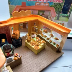 シルバニアファミリー 森のパン屋さん ハウス Brick Oven Bakery 本体＋小物付き 箱付き まとめて パン屋 建物 ドールハウス