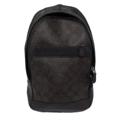 COACH(コーチ) ワンショルダーバッグ シグネチャー柄 F54787 ダークブラウン×黒 レザー