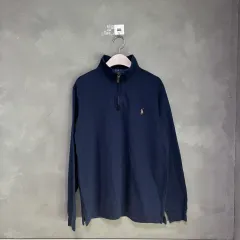 ポロラルフローレン ハーフジップ ニット ネイビー