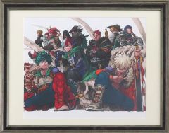 額装高精細デジタルカラー　キービジュアル「ヒーローVS敵(ヴィラン)」　複製原画 額装高精細デジタルカラー キービジュアル「ヒーローVS敵(ヴィラン