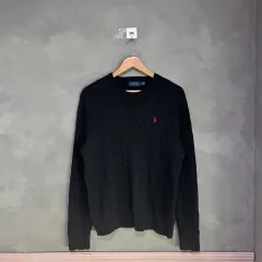 ポロラルフローレン ケーブル編み ニット ブラック