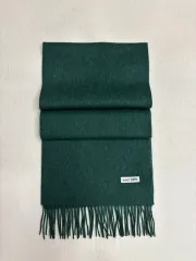 ウール100%マフラー(ダークグリーン)