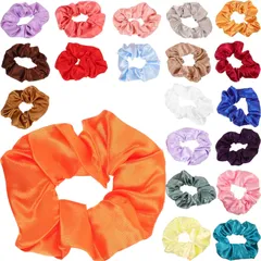 数量限定 弾力性ポニーテールホルダー サテン素材 女の子用 ヘアシュシュ ヘアバンド ヘアアクセサリー 20個 手首用ブレスレット風 Healvian ヘアスタイル向け