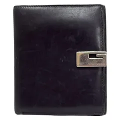 GUCCI(グッチ) Wホック財布 - 黒 レザー