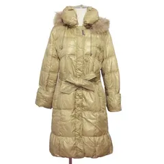 バルマン BALMAIN ダウンコート ジャケット ラクーンファー L ベージュ