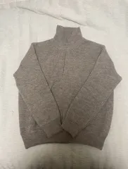 ハーフジップアップニット ベージュ