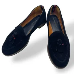 極美品　TOMMY HILFIGER　トミーヒルフィガー　タッセルローファー　スエード　ステッチ　黒　ブラック　23.5cm 37のサムネイル