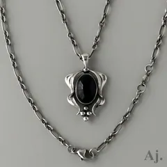 ジョージジェンセン ネックレス ペンダント 2015 ブラックアゲイト AG925 Georg Jensen