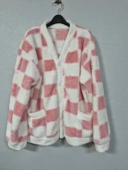 マイクロファイバー 暖かい カーディガン Free!