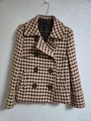 VISIT IN NEWYORK チェック 柄 ハーフコート