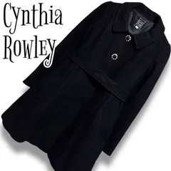 Cynthia Rowley ブラック ウール85%アンゴラ15% コート 裏地ポリエステル 中国製 レディース Mサイズ相当 2 上品 ビジュー調ボタン 001407Hのサムネイル