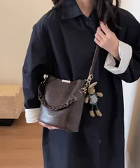 🎀ショルダーバッグロープ編みハンドルバッグ 87XIUFENG-002 ブラウン/ワンサイズ