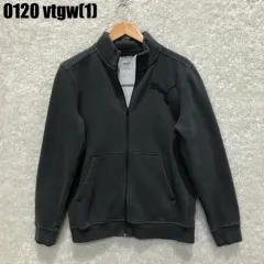 PUMA ブラック フルジップアップ アウター S