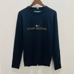【40%OFF】TOMMY HILFIGER Tommy Filfiger トミーヒルフィガー ゴルフ メンズ THMA061 セーター ゴルフウェア ネイビー Lサイズ 長袖 定価15,400円