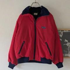 80s Eddie Bauer 裏フリース ジャケット 赤×ネイビー サイズS used レディース古着
