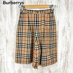 90s Burberrys ヴィンテージ バーバリー 定番カラー ノバチェック ウール ハイウエスト ハーフパンツ ベージュ
